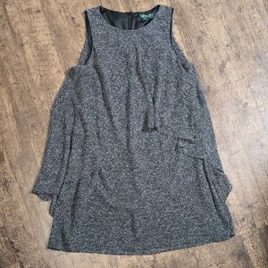 LAUREN Ralph Lauren Polka Dot Dress in Black and White layered 10P